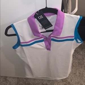 Sleeveless golf polo